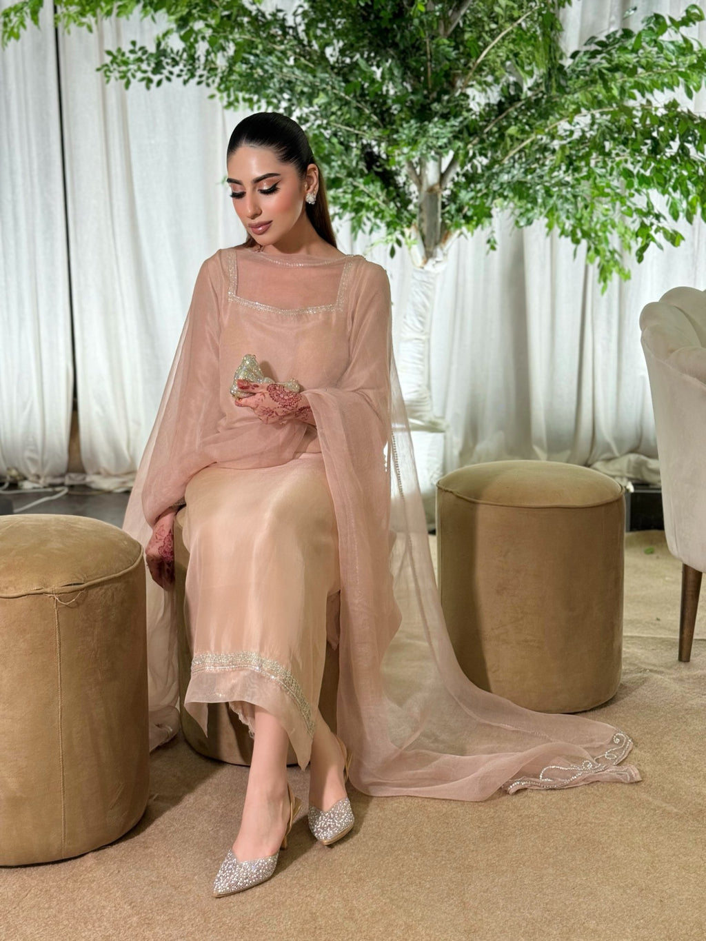 Blush swarovski (made to order)