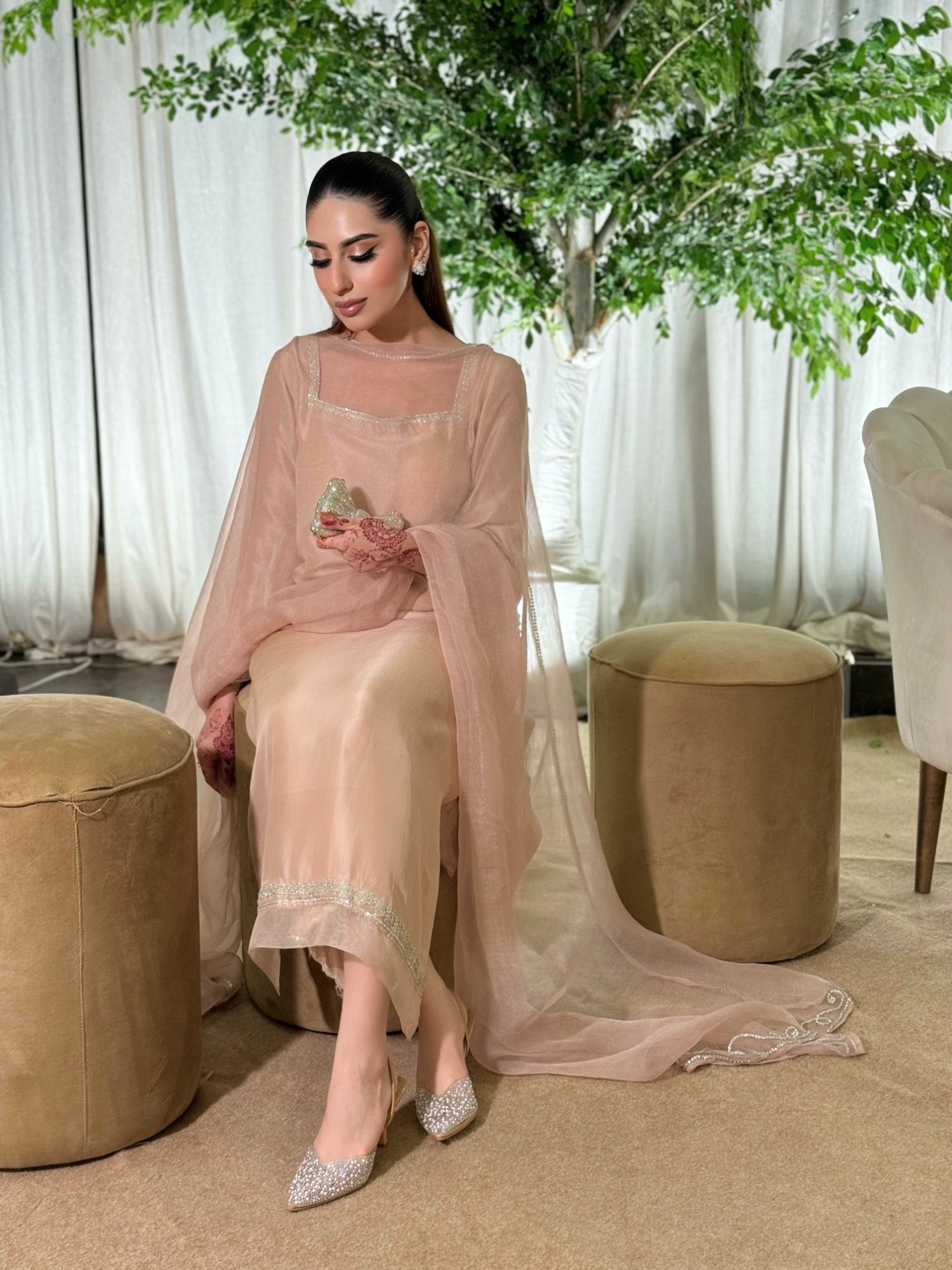 Blush swarovski (made to order)